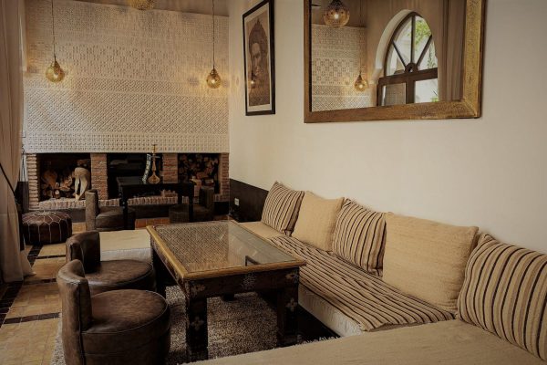 JARDIN DES SENS, Riad, Maison hôtes, hôtel, spa, Marrakech, salon, cheminée