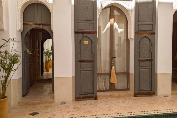 JARDIN DES SENS, Riad, Maison hôtes, hôtel, spa, Marrakech, patio, portes marocaine